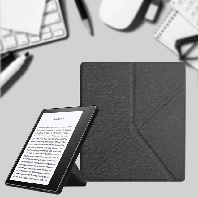 Origami Case for Kindle Oasis 2019, PU Leather Stand Cover for