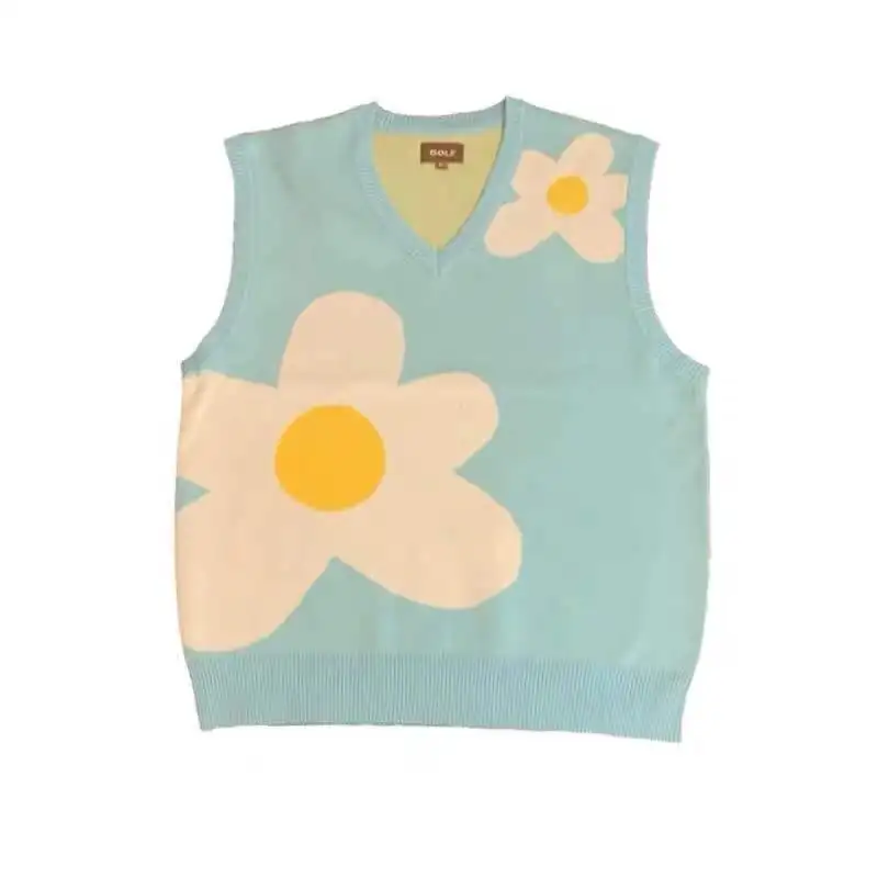 Buy Vest Sweaters Luxury Golf-Flower Knit Plug-Size High-Drake Men Casual Sleeveless New 1005001682787405