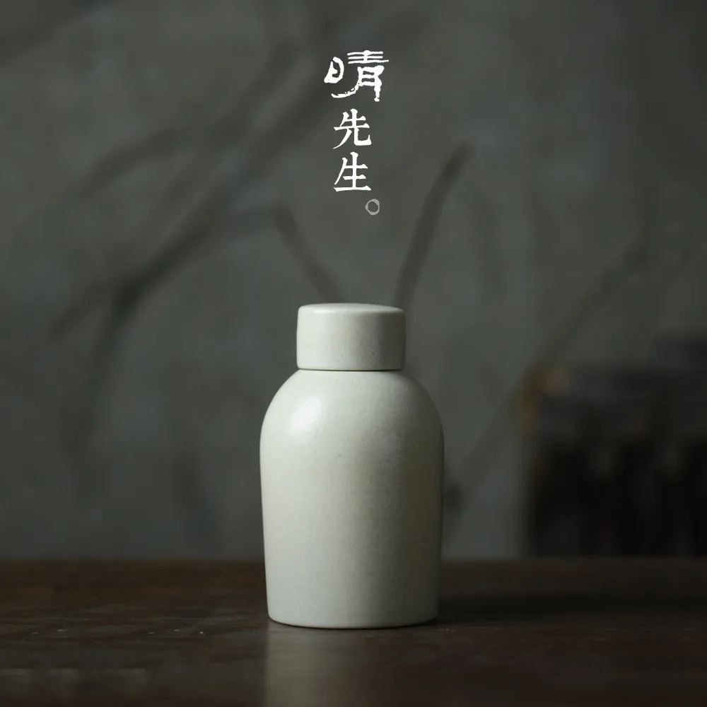 

Jindezhen Grass And Wood Ash Glazed Pottery Porcelain Tea Pot Tea Storehouse Mini- Pot Trumpet Tea Storage Tank Kungfu Online