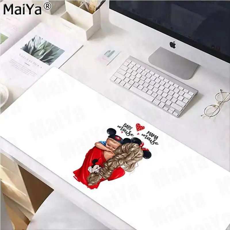 Maiya пользовательские кожи девушка королева мама и ребенок ноутбук компьютер коврик для мыши большой коврик для мыши клавиатуры коврик - Цвет: Lock Edge 30x80cm