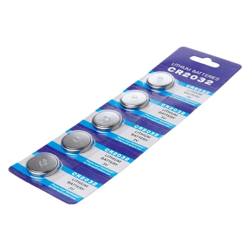 5PCS Button Battery 3V CR2032 BR2032 DL2032 ECR2032 Cell Coin Lithium Li-ion Batteries Promotion Watch Computer LED Electronic