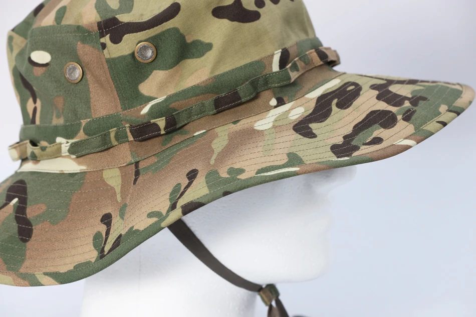 ROLANPRO Unisex MC MultiCam Camouflage Bergsteigen Caps für Frauen Sommer Mann der Runde Boonie Hüte Military Camping Outdoor Hut – Detail 6