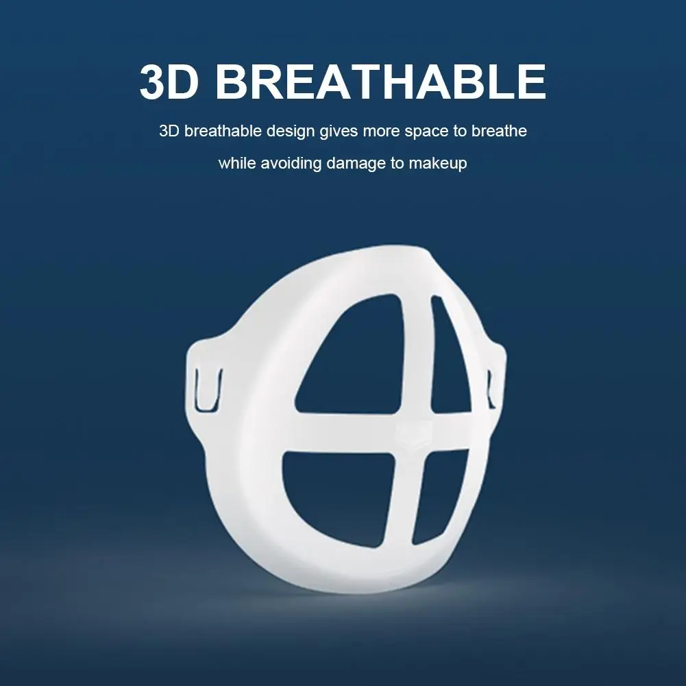 3D Mouth Mask Support Breathing Assist Help Mask Inner Cushion Bracket Food Grade Silicone Mask Holder Breathable Valve