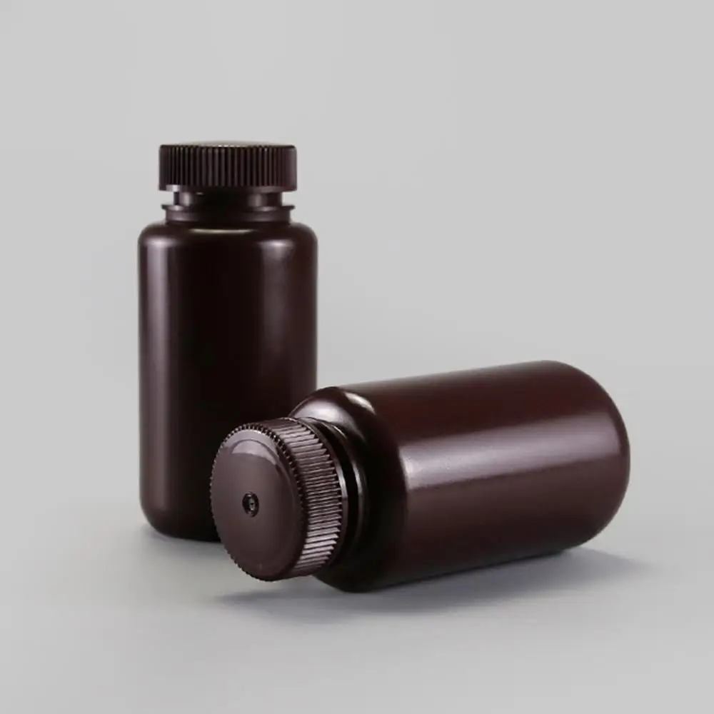 

Laboratory Supplies Plastic Wild-Mouth Bottle Leakproof Package Bottle Sample Storage Brown 250ml Wild-Mouth Bottle