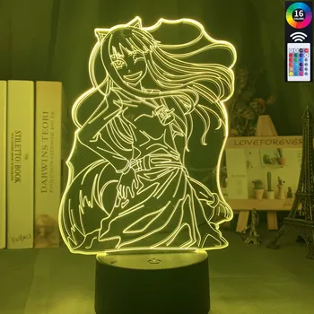 

3d Lamp The Helpful Fox Senko San Figure Nightlight Color Changing Usb Battery Night Light for Girls Bedroom Decor Light Holo
