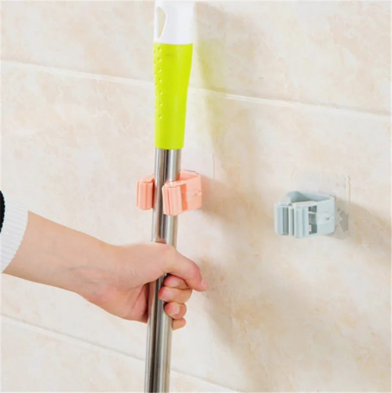 1 Pcs Mop Organizer and Broom Holder Punch-free Strong suction wall Garden Storage Rack Restaurant Kitchen Hanger Tool | Дом и сад