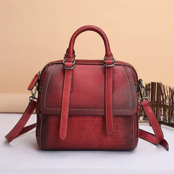 

Genuine Leather Ladies Bags High Quality Cowhide Leather Female Handbag Women Shoulder Bag Totes Messenger Bag with Belt Handbag