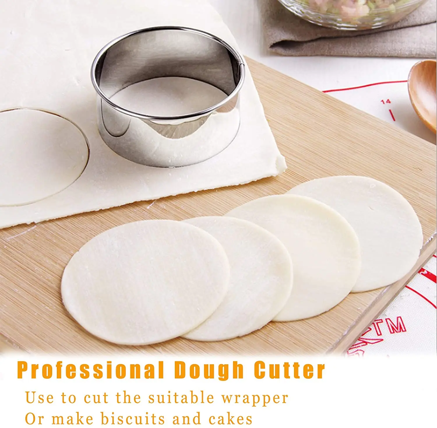 2pcs Dumpling Maker Stainless Steel Small Dumpling Mold Ravioli Skin Maker Dough Wrapper Cutter Perogie Empanada Press dumpling maker
