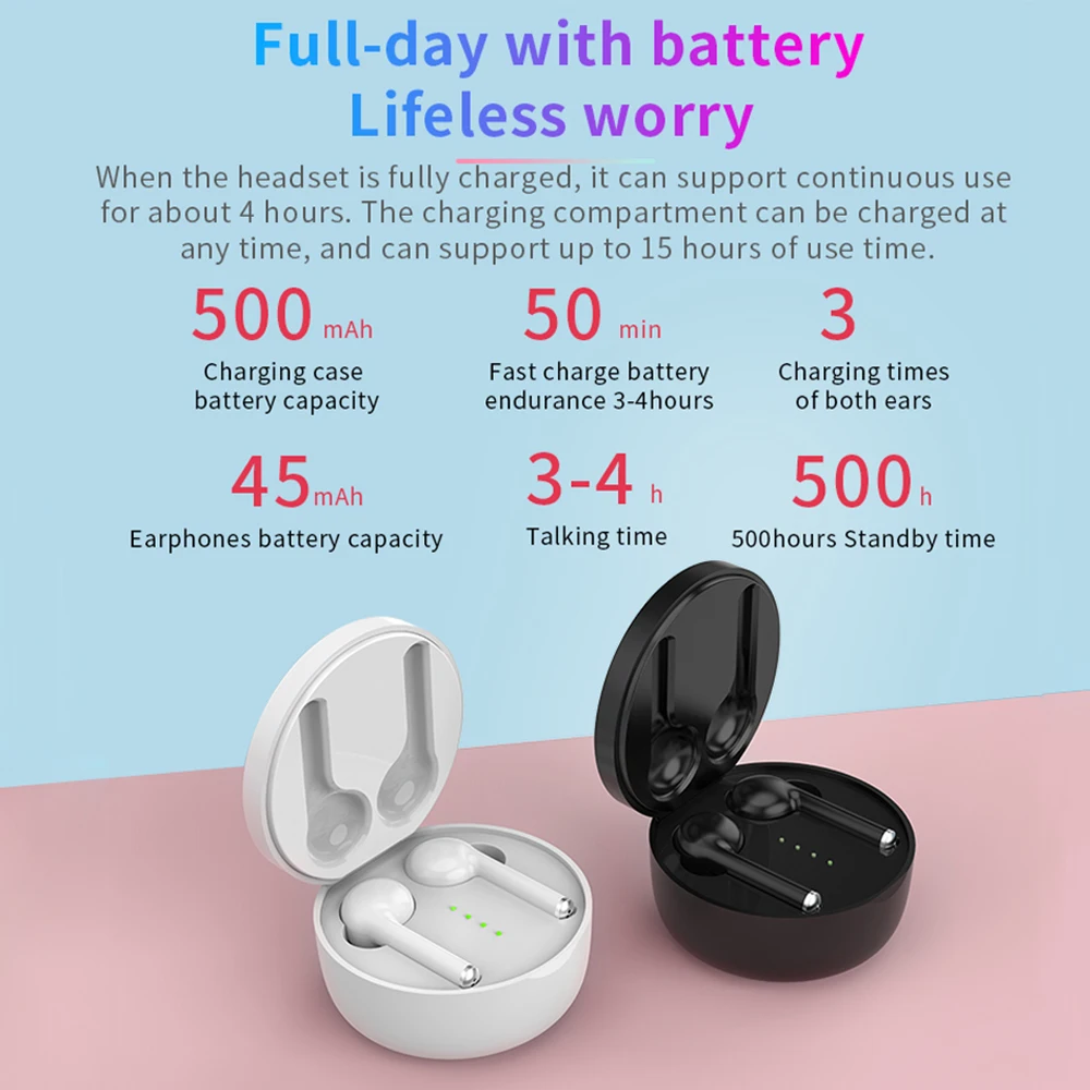TW40 TWS Wireless Earphones With Microphone Handsfree Bluetooth Headphone for iPhone Huawei Finger Touch Sport Bluetooth Earbuds