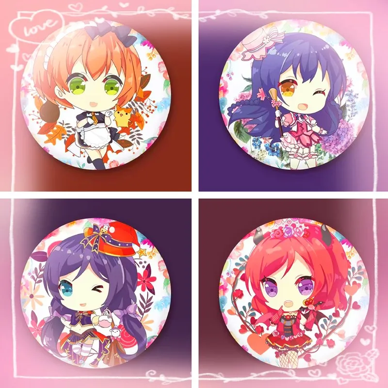 Lovelive броши значок Аниме игра любовь живой мультфильм фигурка Kousaka Honoka круглый