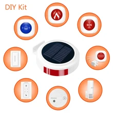 GSM Solar Alarm Wireless Home GSM Security Alarm System DIY Kit  With Auto Dial Motion Detector Sensor Burglar Alarm System