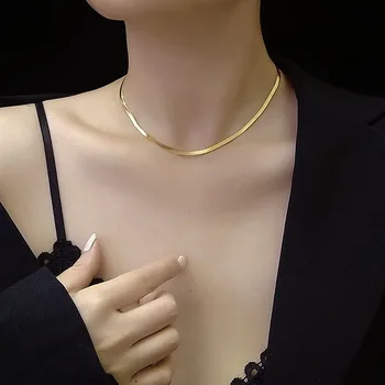

Modern-Style Clavicle Necklace Titanium Steel Material Non-Fading Chain Necklace Ornament P559