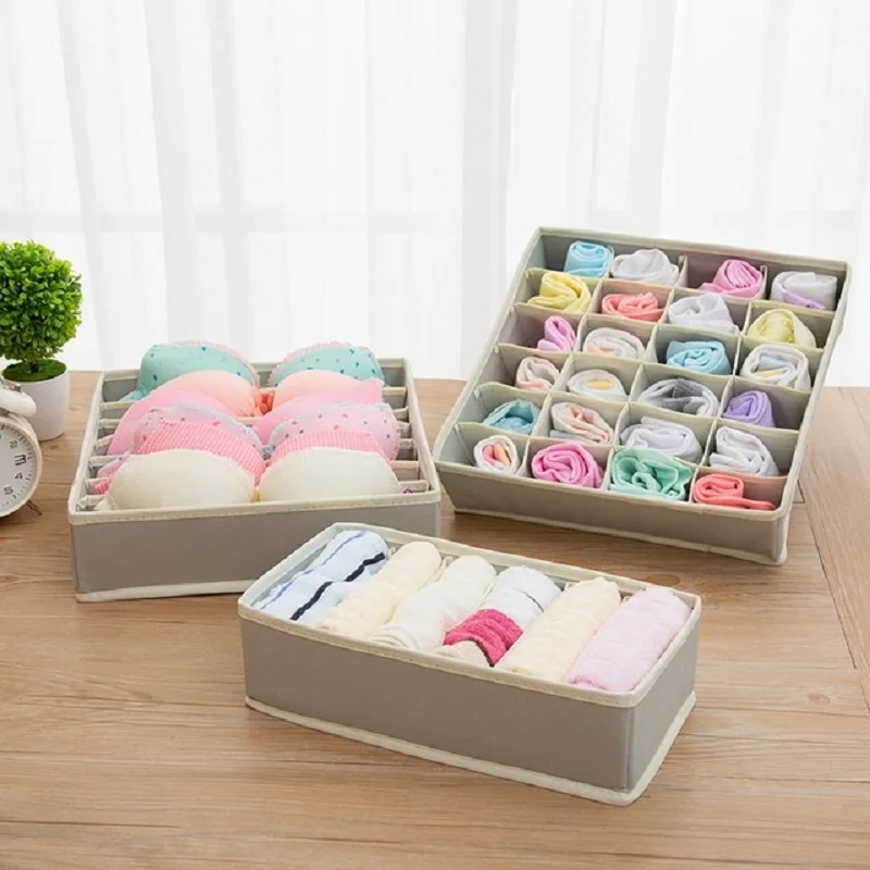 

Non-woven Underwear Organizer Multi-size Bra Drawer Storage Case Foldable Home Storage Box Wardrobe Closet Organizer For Scarf