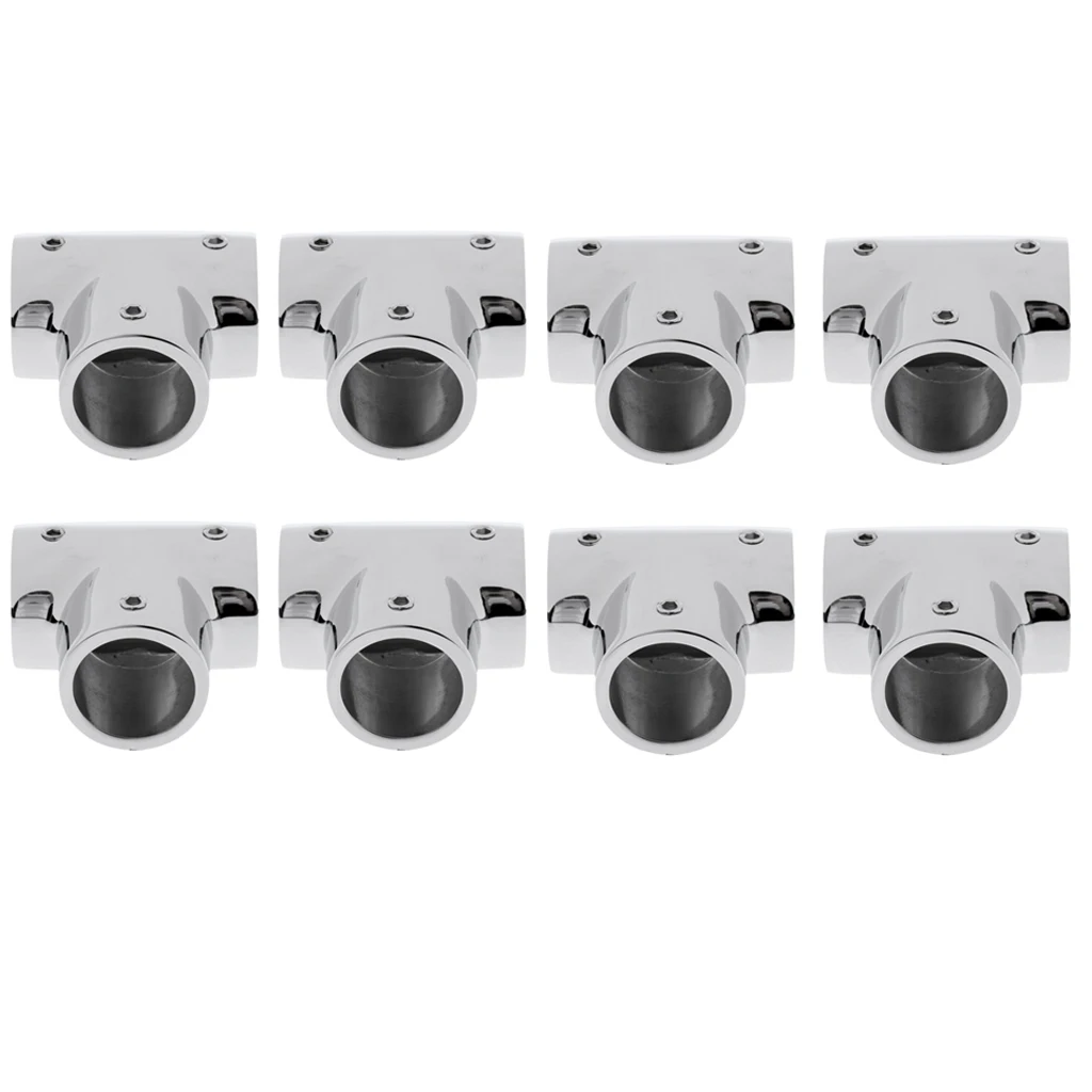 8 Pieces 1 '' 90 Degree 316 Stainless Steel Boat Handrail Fitting Tee