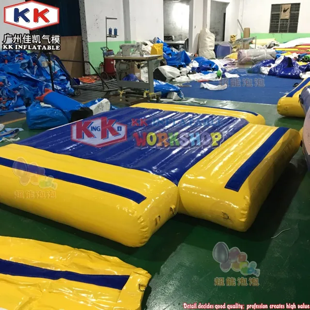 Outdoor ocean sea water/Frame pool water play blue & white color inflatable floating waterpark 5