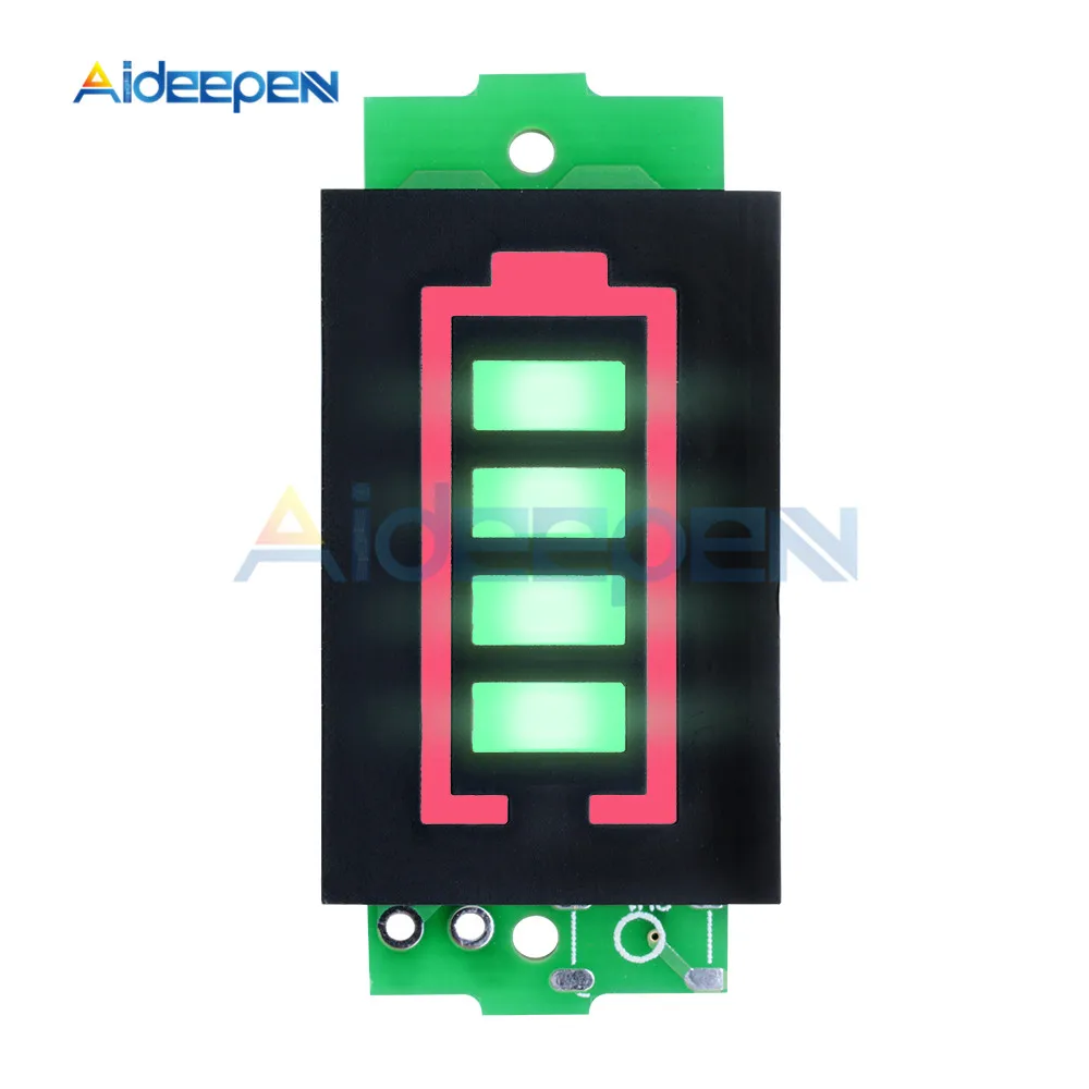 

4S 4 Series Lithium Battery Capacity Indicator Module 16.8V Green Display Electric Vehicle Battery Power Tester Li-po Li-ion
