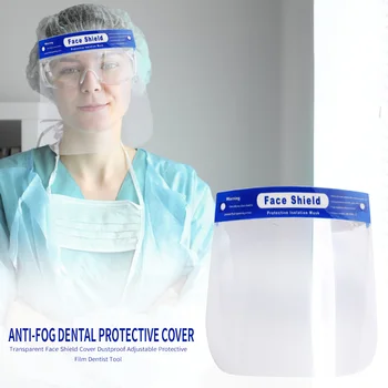 

Dustproof Adjustable Protective Film Dentist Tool Transparent Face Shield Cover Provides Good Breathing with Regular Masks