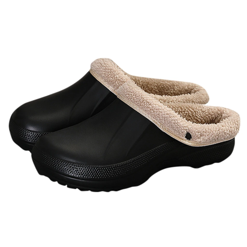 

SAGACE Big Size 45 Slippers Indoor Shoes Men Short Plush Slippers Flat Warm Slippers 2019 New Winter Men Home Shoes 1128