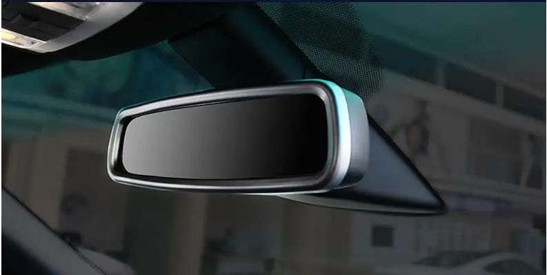 Inner RearView Mirror Frame Cover Trim For Ford F150 Raptor- Explorer 11-18 13 14 ABS Matte Carbon Grain