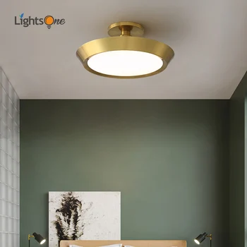 

Simple and modern study master bedroom creative round light luxury led ceiling lamp