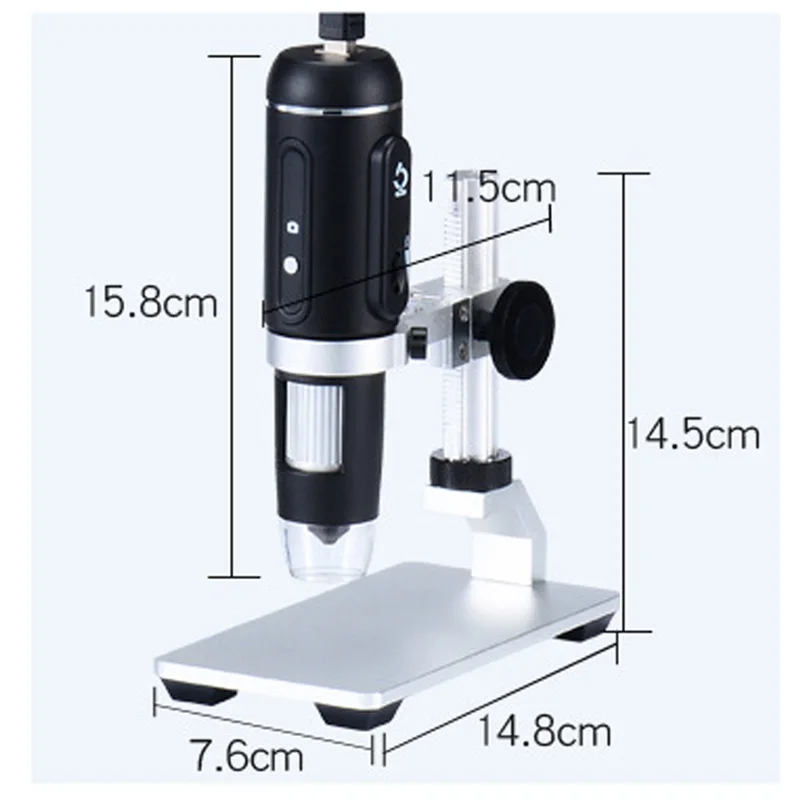 Профессиональный 1000X USB 3,0 цифровой микроскоп 5MP зум HD камера микроскоп цифровой портативный с держателем для ремонта мобильного телефона - Цвет: Metal Base