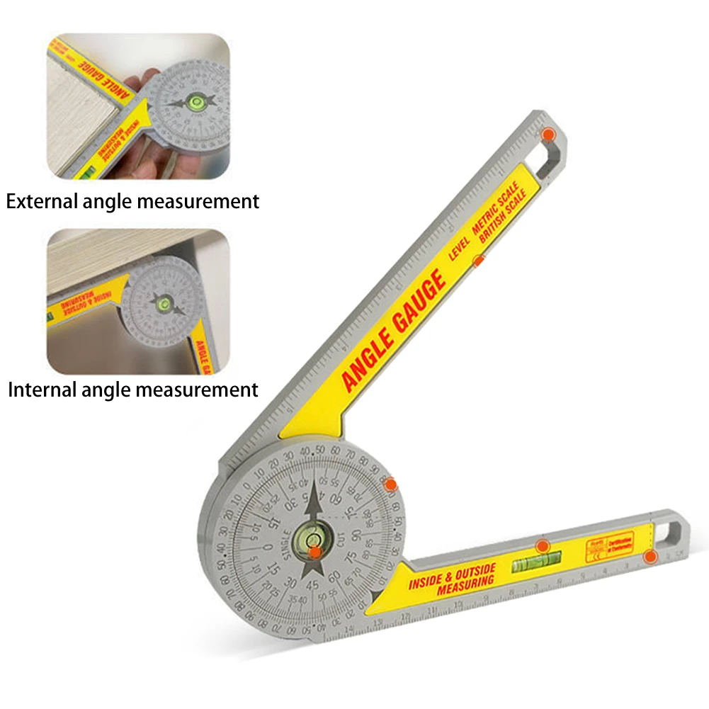 Accurate Miter Saw Protractor Goniometer Measuring Ruler Tool Angle Finder 