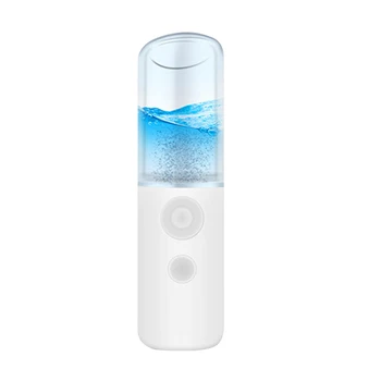 

USB Rechargeable Home Travel Portable Mist Sprayer Lipstick Shape 5V 1A 25ml Office Mini Cold Spray Face Moisturizing Plastic