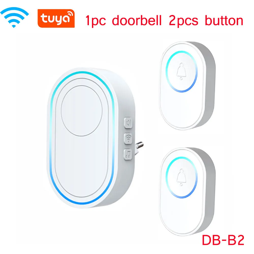 ZONAN DB11 DB10 Smart Home Wifi Tuya Doorbell Alarm System 58 Sound Apartment Bell 433MHz Wireless Detectors Security Alarm doorbell screen intercom Door Intercom Systems