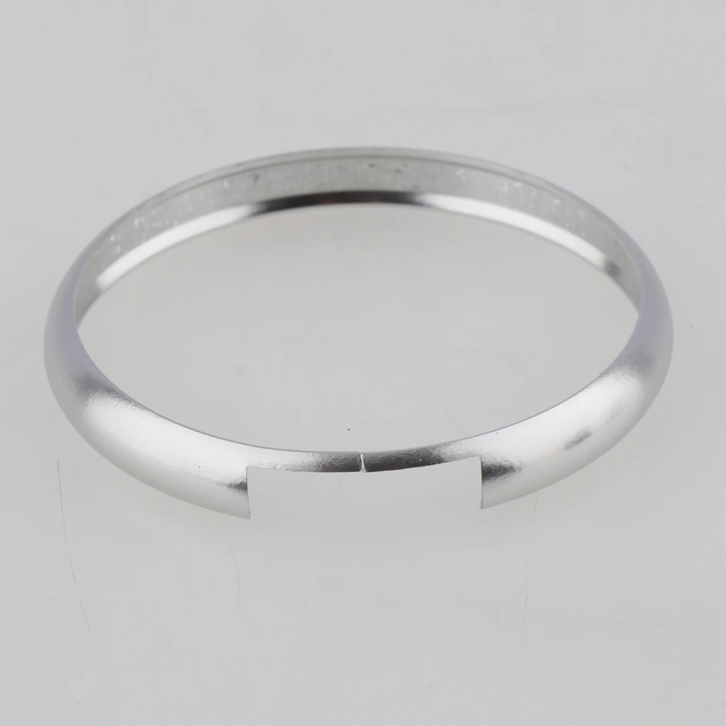 2pcs Alumnium Smart Key Fob Ring Rim Protective Trim Rings Replacement for Mini Cooper Countryman - Silver & Black