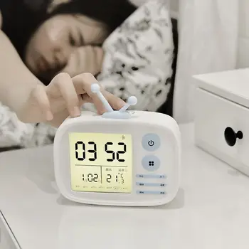 

Creative TV Shape USB Alarm Clock LED Display Desk Thermometer Snooze Wake Up T8WE