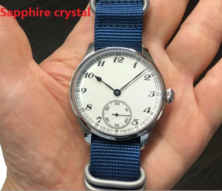 

Sapphire Crystalnew fashion 44mm NO logo Enamel White dial Asian 6498 17 jewels movement Men's Mechanical watches GR45-20
