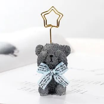 

Desktop note clip animal heart clip wedding supplies place business card holder table photo note number name folder message fold