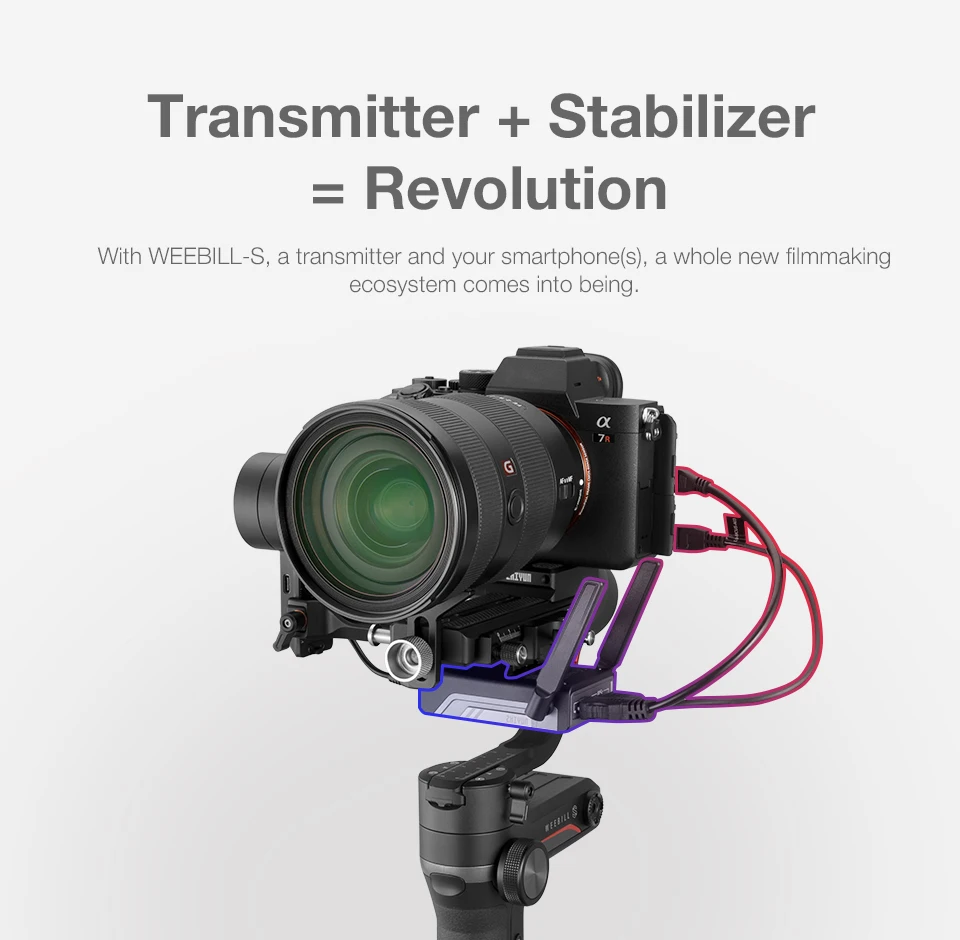 ZHIYUN официальный трансмиттер передачи изображения 1080P HD передача изображения для WEEBILL S Stablizer Canon sony камера