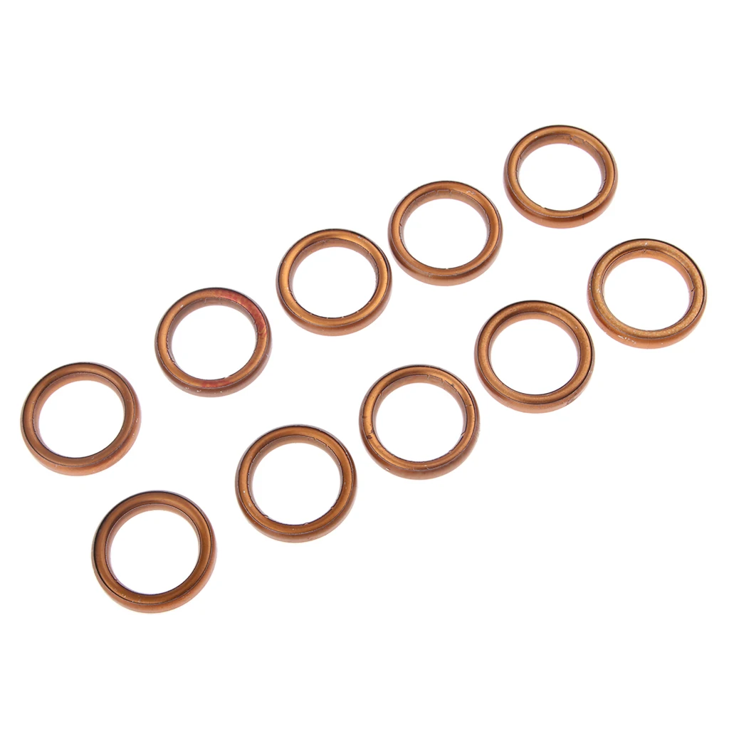 Exhaust Gasket Rubber O Ring Gaskets 10 x Exhaust Muffler Pipe Gasket Rings for 49 50 110 150cc Gy6 Moped Motorbike Scooter Underbone Dirt Bike ATV