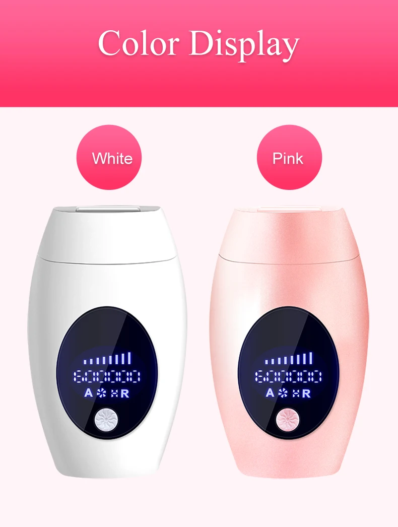 

LCD Handheld Laser Epilator Depilador Facial Permanent Hair Removal Device Whole Body Laser Hair Remover Machine 600000 Flashes