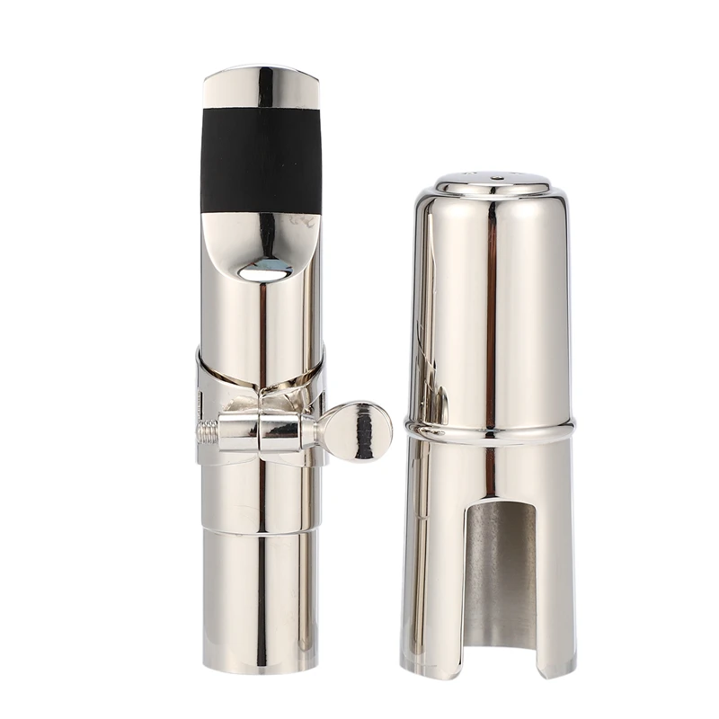 Sax Mouthpiece 7 Tone Silver Plated Alto Saxophone Mouthpiece + Cap