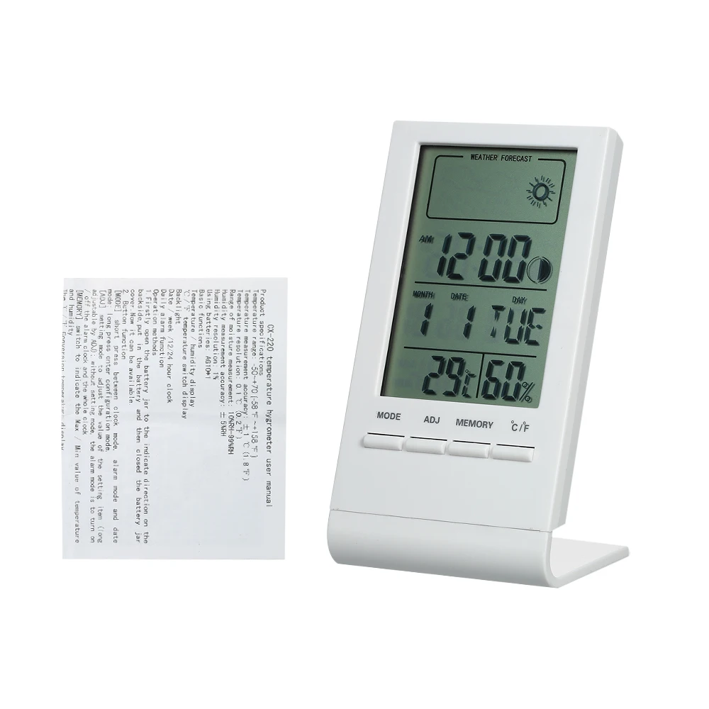 CX-220 mini thermo-hygrometre numerique d'interieur 