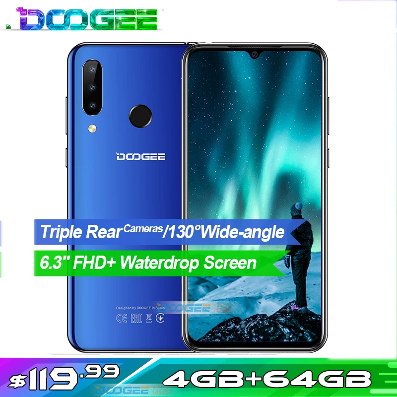 Doogee N20 смартфон с 5 дюймовым дисплеем восьмиядерным процессором ОЗУ 4 Гб ПЗУ 64 ГБ 16