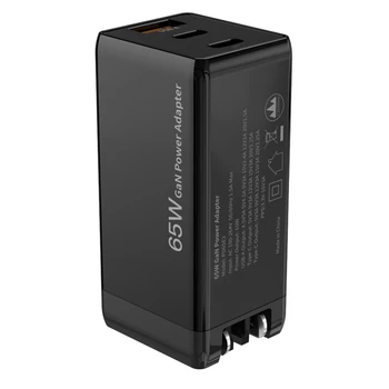 

GaN USB Charger PD 3.0 65W QC3.0 30W Fast Wall Travel Charger Adapter for Huawei iPhone Xiaomi Samsung US Plug