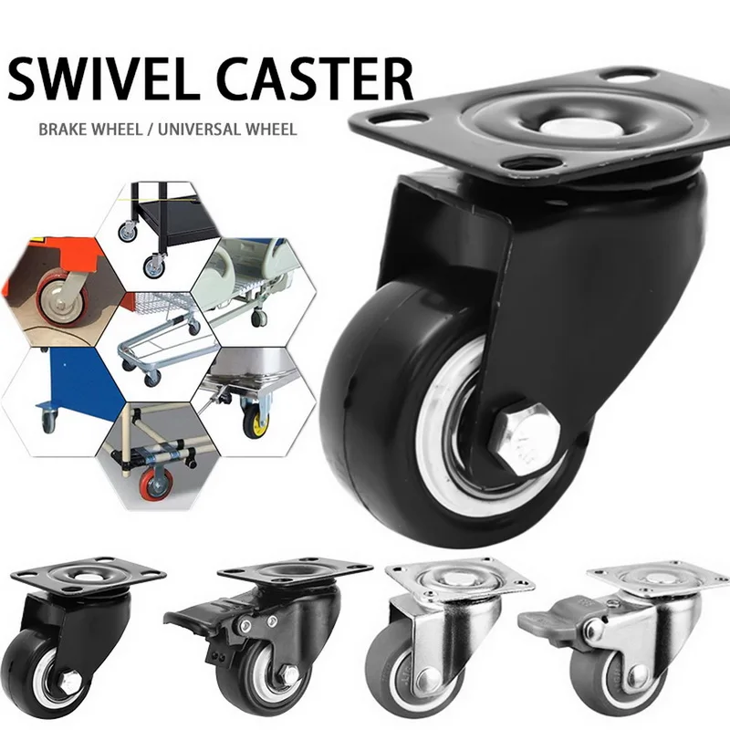 Office Chair Caster Wheels Rubber Computer Chair Wheels Swivel Caster Replacement Soft Safe Rollers Furniture Hardware Casters Aliexpress
