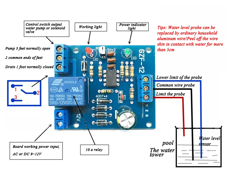 The Water Level Controller Switch Automatic Pumping Water Tower Tank Drainage Control Circuit Board Board Board Board Circuitwater Drain Pump Aliexpress The Water Level Controller Switch Automatic Pumping Water Tower Tank Drainage Control Circuit Board Board Board Board Circuitwater Drain Pump Aliexpress