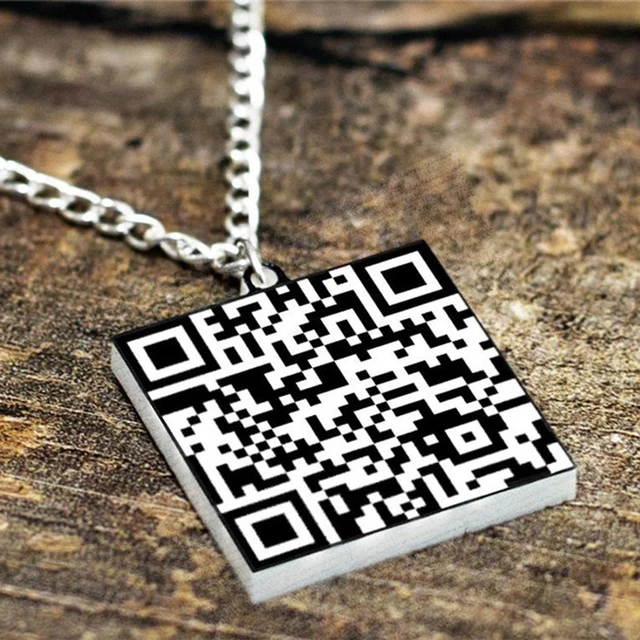 Scan Code Necklace | Qr Code Necklace | Message Necklace | Barcode Pendant  | Secret Message - Customized Necklaces - Aliexpress