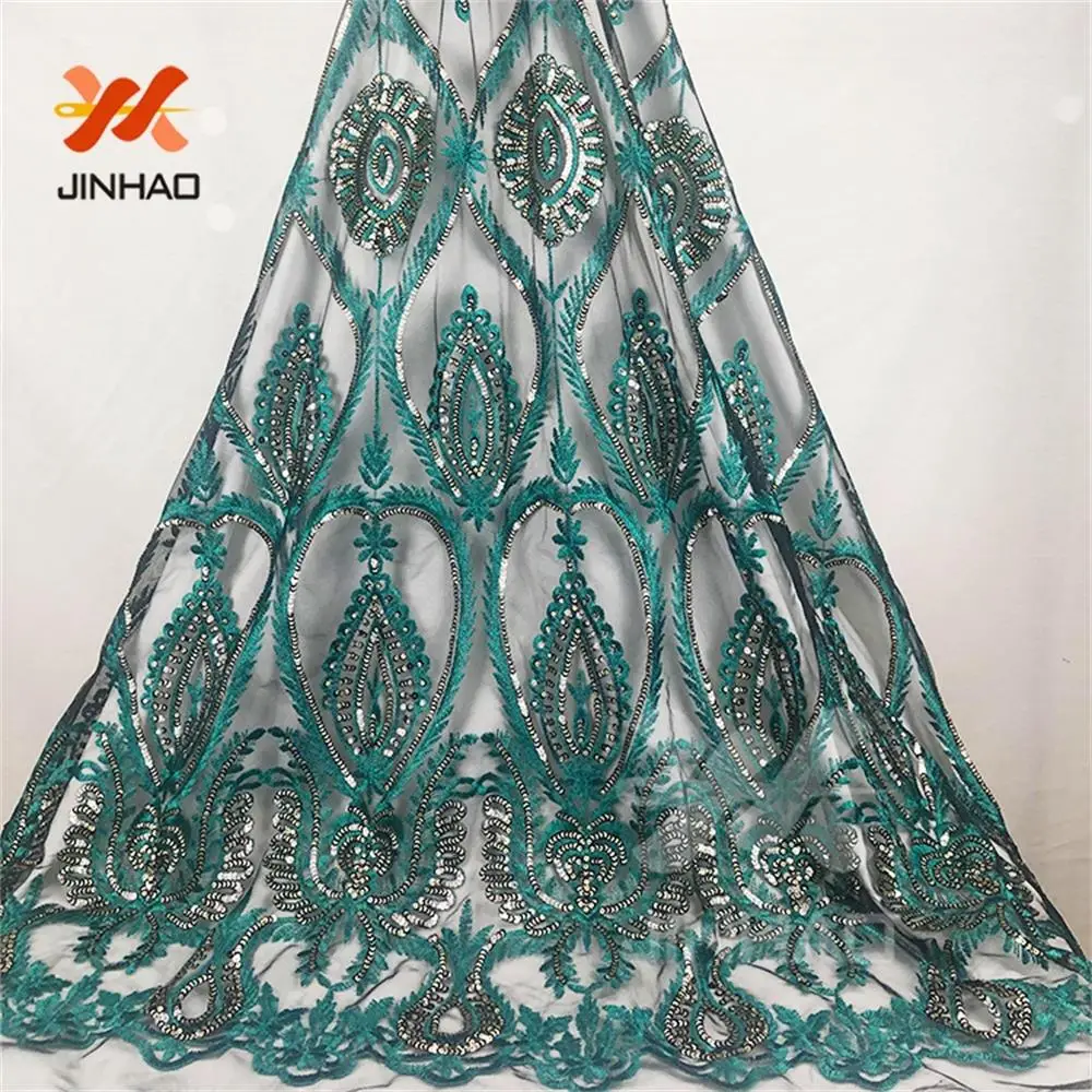 Полиэстер оптом индийская цветочная ткань с блестками или ткань для свадьбы и банкета