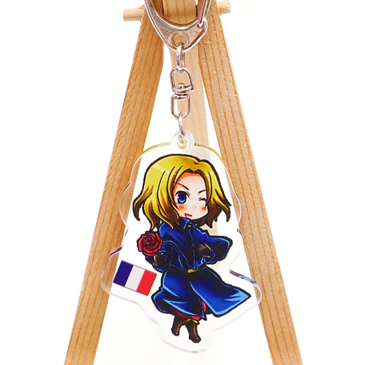 Аниме оси силы Hetalia APH брелок для ключей акриловый кулон подарок - Цвет: Золотой цвет
