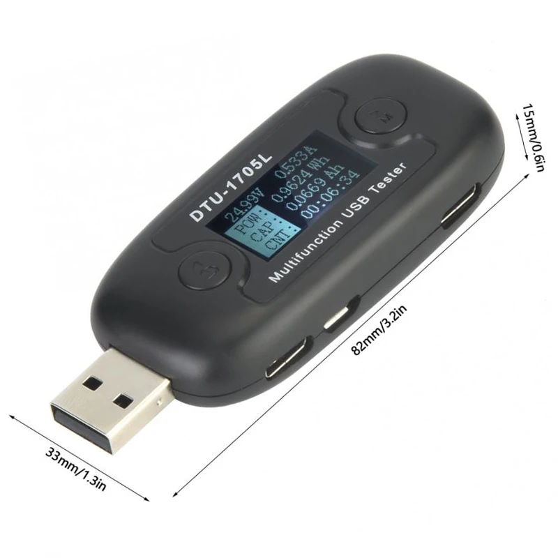 Dtu1705L многофункциональный Usb Емкость тестер напряжения измеритель тока инструмент для мониторинга
