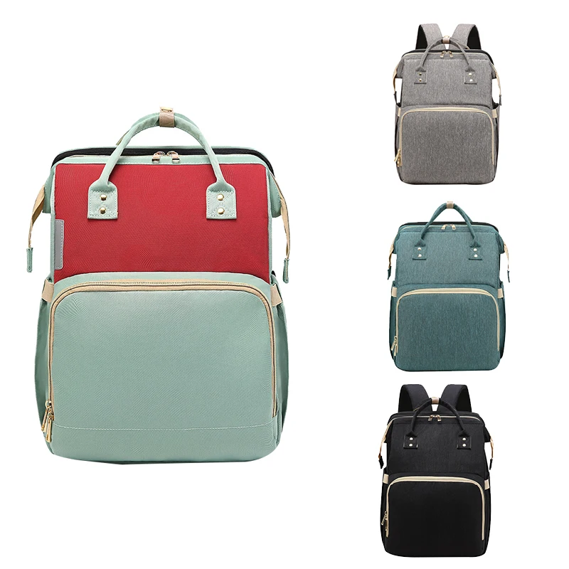 

Mum Baby Backpack Foldable Conversion Lightweight Baby Diaper Bag Bed Multifunctional Travel Storage Bag Crib