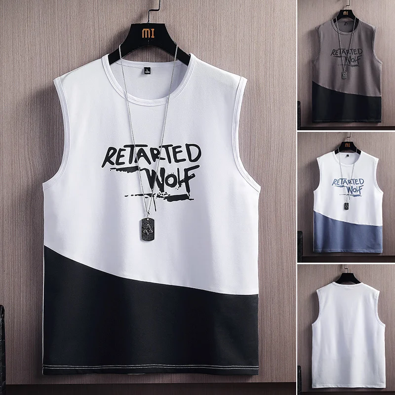 Camiseta sin mangas de algodón para hombre, camisa de malla para entrenamiento, Fitness, correr, gimnasio