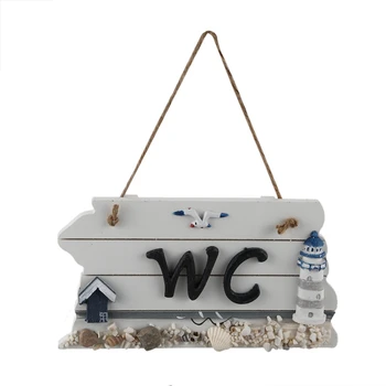 

Promotion! Mediterranean Style Nordic Wooden WC Shingle Doorplate/Plaque/Sign