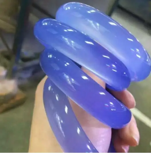 

Natural jade myelin Turkish blue purple jade bracelet jade bracelet