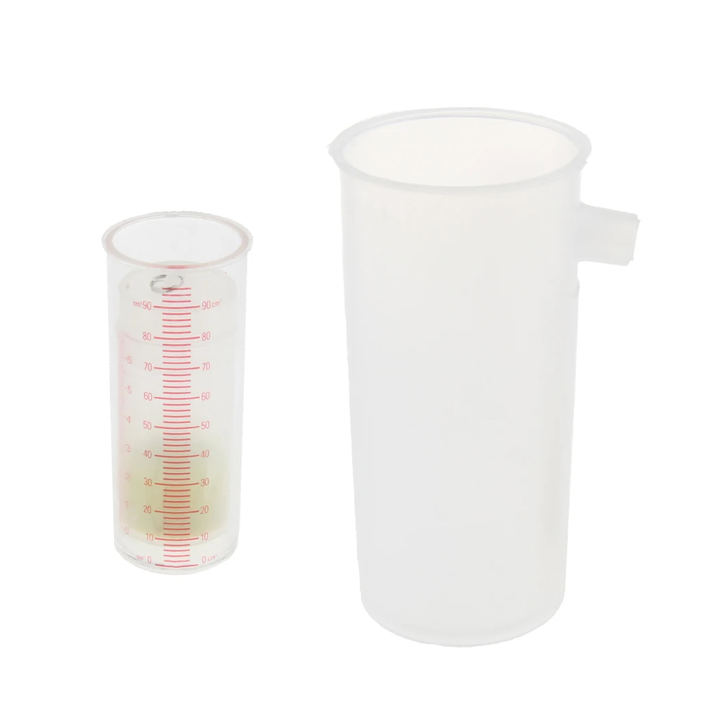1 Set Overflow Can Plastic Beaker W/ Pour Spout Archimedes Principle Teaching Kit, Made of plastic, clear view and hardly break